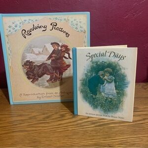 2 Vintage Moving Picture Books by Ernest Nester Special Days Revolving pictures